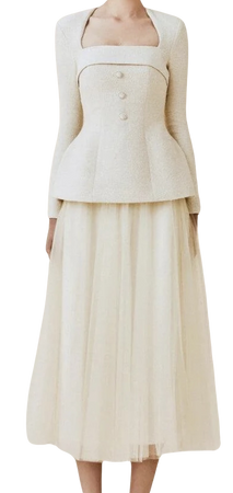 cream dress