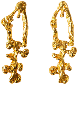Orpheus 24k Gold-Plated 925 Silver Earrings By Vasiliki | Moda Operandi