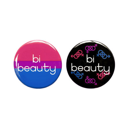 Bi Beauty Buttons // Bisexual Biromantic Pride Flag and Subtle | Etsy