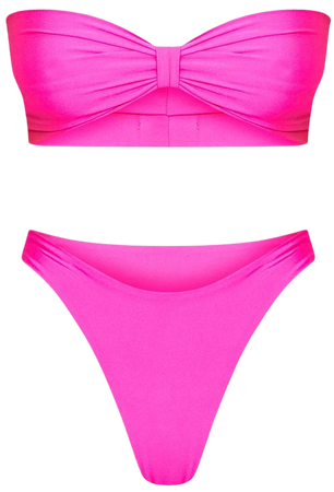 pink bow bikini set