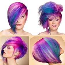 Purple and Pink Dyed Hair