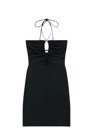 Die-cut mini dress with gathered detail - pull&bear