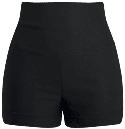 Black High Waisted Short-Shorts