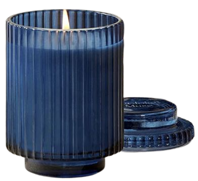 boho vintage minimalist blue candle