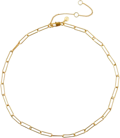 Amazon.com: Madewell Paperclip Link Necklace Vintage Gold One Size : Clothing, Shoes & Jewelry