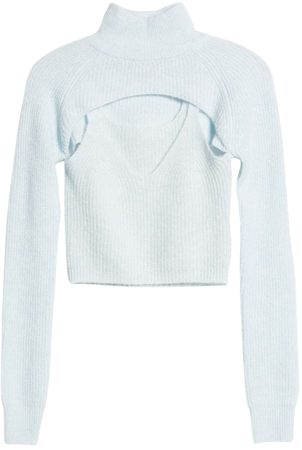 BDG Urban Outfitters Mock Neck Cutout Cropped Sweater | Nordstrom