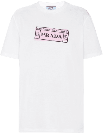 White Prada logo ticket T-shirt 35838S1611V0E - Farfetch