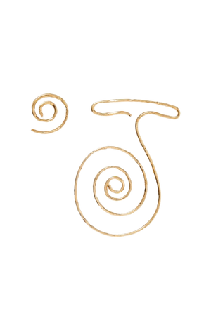 Gold La Spirale hammered gold-tone earrings | Jacquemus | NET-A-PORTER