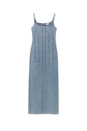Kelsey Corset Maxi Dress - Washed Blue - Weekday WW