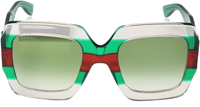 Gucci GG 0178 S- 001 MULTICOLOR/GREEN Sunglasses at Amazon Women’s Clothing store