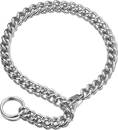 Amazon.com: Jxlepe Womens Choker Chain Cuban Link Adjustable with O Ring Belt tail 0.4inch wide Goth Punk Rock Stainless Steel Gift for her Sexy Pendant Xxxt. outstanding Kiwi Necklace (White, 18): Clothing, Shoes & Jewelry