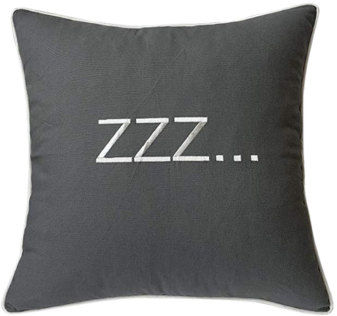 Amazon.com: DecorHouzz Sleep Sentiment Ivory Embroidered Pillow Cover Cushion Cover Pillow Cases Throw Pillow Decorative Pillow Wedding Birthday Anniversary Gift 12"x20" (Grey): Home & Kitchen
