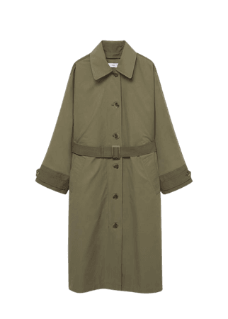 Quilted lining cotton trench coat - Women | Mango USA