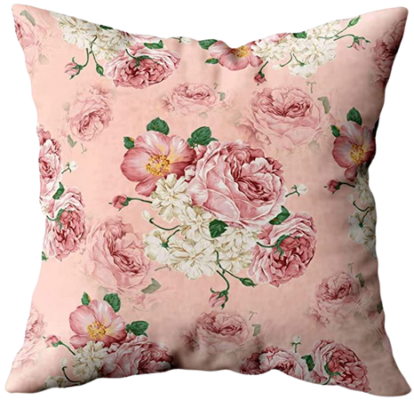 Amazon.com: KIOAO Floral Nursery Pillow,18x18 Pillow Cover, Standard 18X18Inch Soft Square Throw Pillowcase Covers Pastel Color Flower Printed with Both Sides,Pink Red: Home & Kitchen
