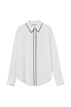 Long-sleeved Blouse - White