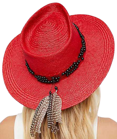 red summer hat