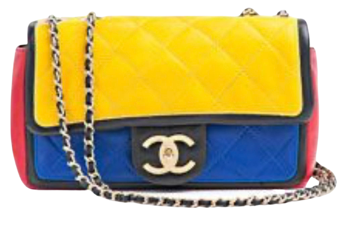 Yellow, Red and Blue Chanel Purse