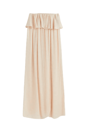 Flounced Beach Dress - Light beige - Ladies | H&M US