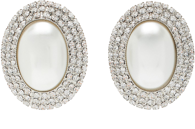 Crystal-Trimmed Pearl Earrings By Alessandra Rich | Moda Operandi