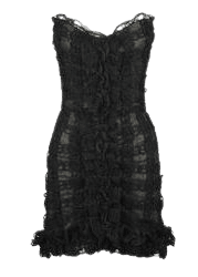 Vintage Chanel Black Strapless Lace Dress – Iconic Vault