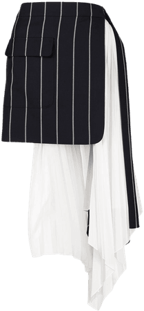 Monse Pleated Detail Asymmetric Skirt - Farfetch