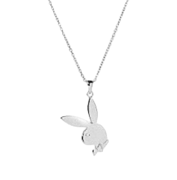 playboy bunny necklace silver