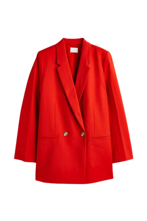Double-breasted Jacket - Bright red - Ladies | H&M CA