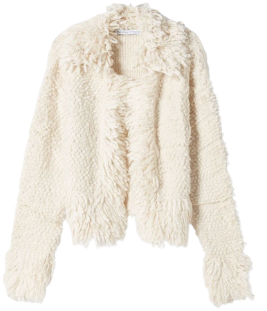 Cardigan with fringing - Sweaters and cardigans - Woman | Bershka