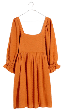 Puff-Sleeve Waisted Mini Dress