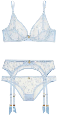 baby blue lingerie set