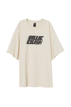 Printed T-shirt - Beige