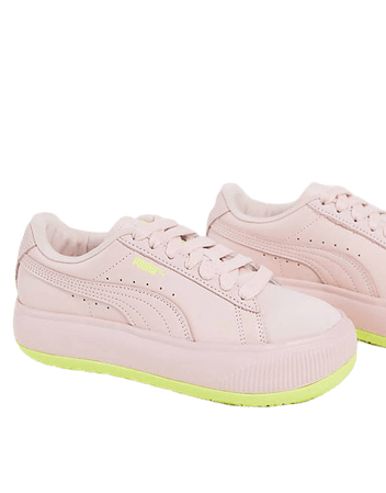 Puma Suede Mayu platform sneakers in tonal pink | ASOS