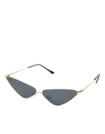 Jeepers Peepers womens cat eye sunglasses in gold | ASOS