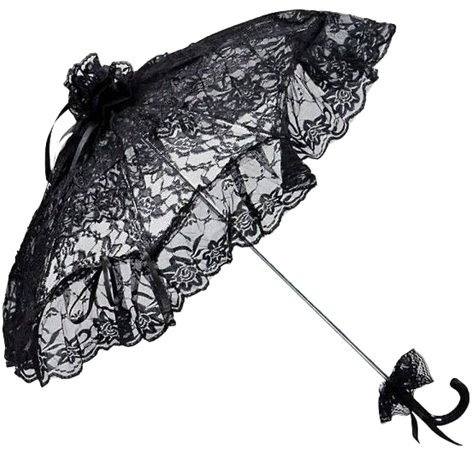 black lace umbrella