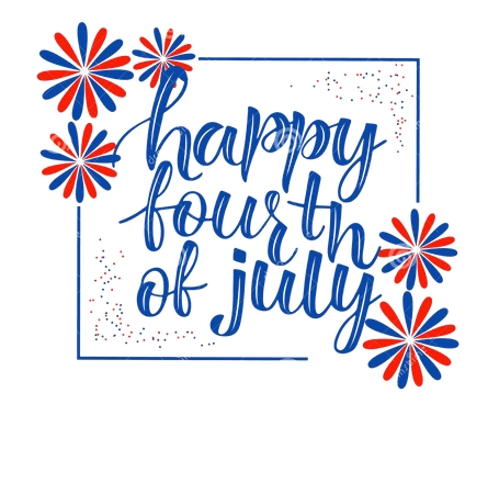 Fourth of July lettering