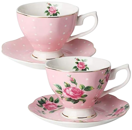 pink tea cup