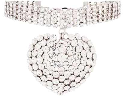 ALESSANDRA RICH heart charm choker necklace