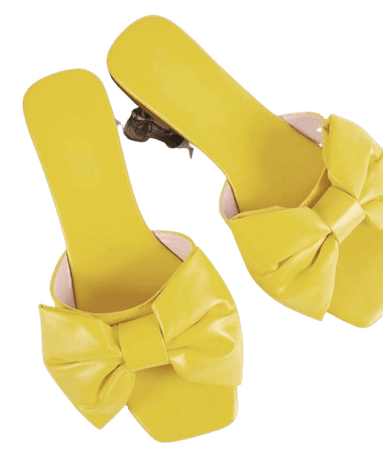 Yellow Bow Sandals