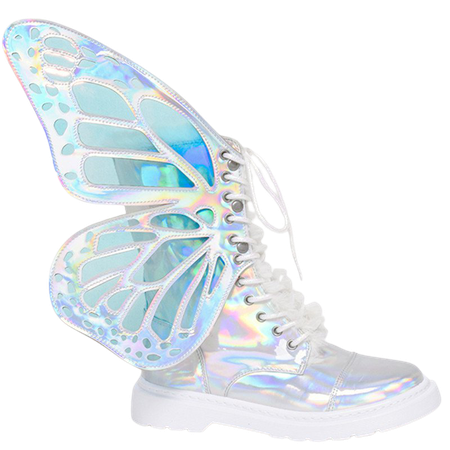 Holographic Butterfly Boots 1