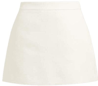 A Line Wool Blend Mini Skorts - Womens - Ivory
