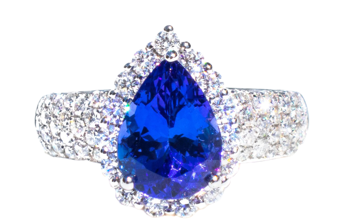 Royal blue diamond ring