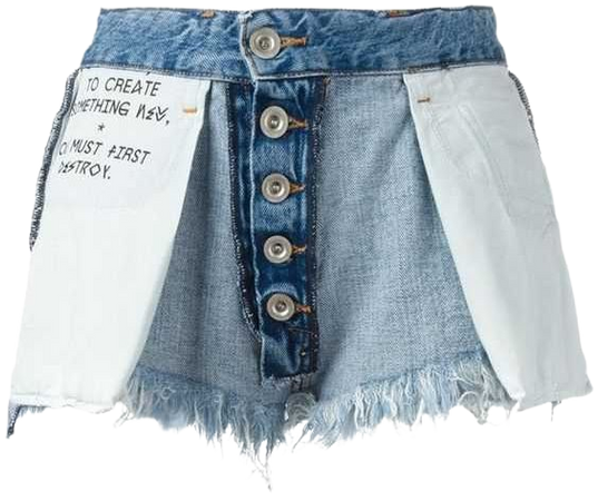 Unravel Project Inside Out Denim Shorts