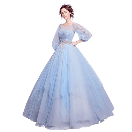 Angel Wedding Dress Marriage Evening Bride Party Prom Bridal Gown Vestido De Noiva 2017Blue, Long sleeve6001 | wedding dress in 2018 | Pinterest | Dresses, Gow…