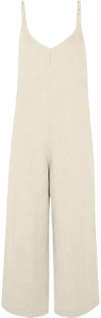 STAUD - Phoenix Shell-embellished Linen-blend Jumpsuit