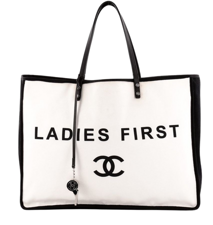 Buy Chanel Ladies First Whistle Tote Canvas Large White 650401 – Rebag
