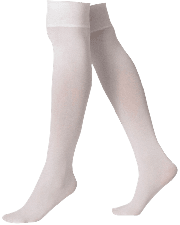 white opaque socks