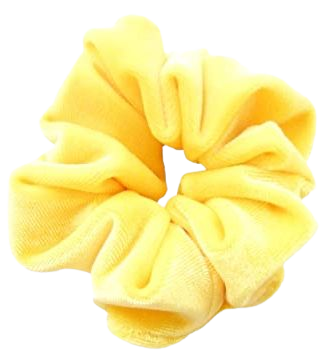 yellow VSCO girl scrunchies