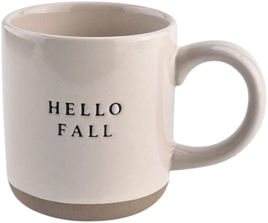 Amazon.com: Sweet Water Decor Stoneware Coffee Mugs | Novelty Coffee Mugs | Microwave & Dishwasher Safe | 14oz Coffee Cup | Fall Gift (Hello Fall) : Home & Kitchen