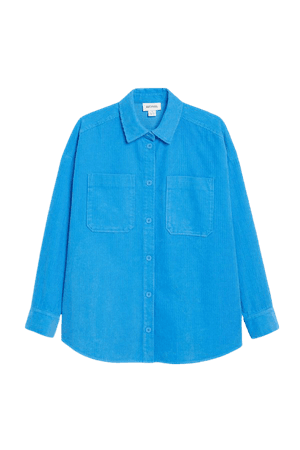 Corduroy shirt - Blue - Monki WW