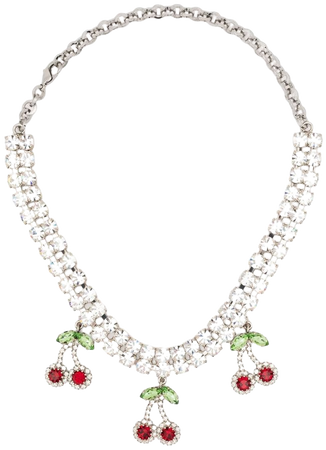 Alessandra Rich cherry-pendant crystal-embellished Necklace - Farfetch